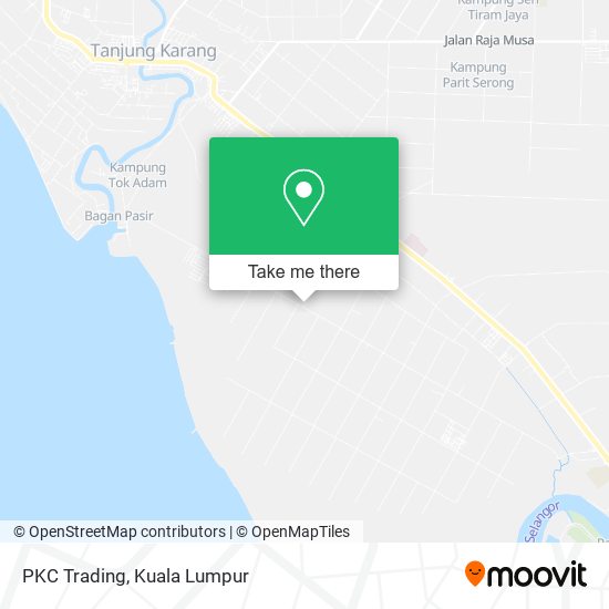 PKC Trading, Jalan Sungai Tunggal Baru 45500 Hujong Permatang map