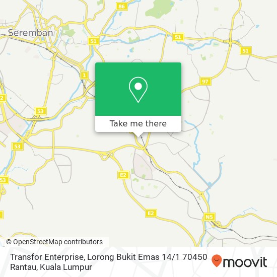 Transfor Enterprise, Lorong Bukit Emas 14 / 1 70450 Rantau map