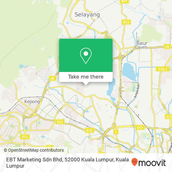 EBT Marketing Sdn Bhd, 52000 Kuala Lumpur map