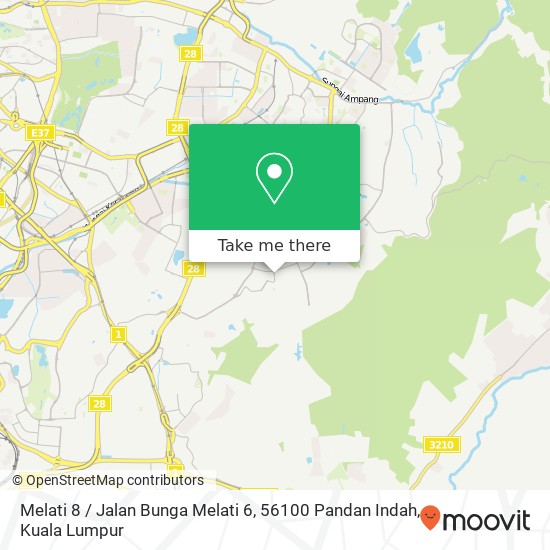 Melati 8 / Jalan Bunga Melati 6, 56100 Pandan Indah map