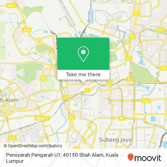 Pensyarah Pengarah U1, 40150 Shah Alam map