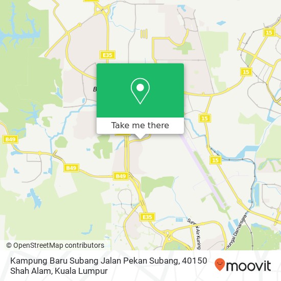 Peta Kampung Baru Subang Jalan Pekan Subang, 40150 Shah Alam