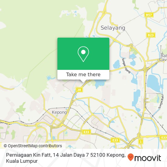 Peta Perniagaan Kin Fatt, 14 Jalan Daya 7 52100 Kepong