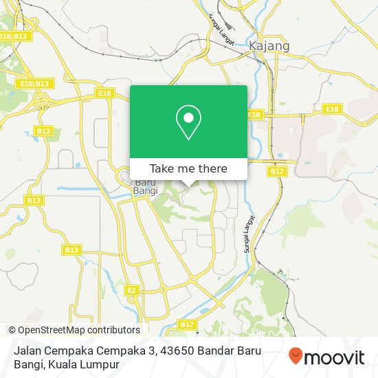 Peta Jalan Cempaka Cempaka 3, 43650 Bandar Baru Bangi
