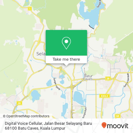 Peta Digital Voice Cellular, Jalan Besar Selayang Baru 68100 Batu Caves