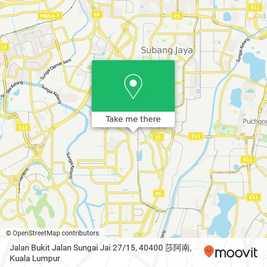 Jalan Bukit Jalan Sungai Jai 27 / 15, 40400 莎阿南 map