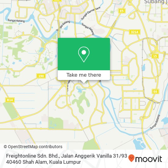 Freightonline Sdn. Bhd., Jalan Anggerik Vanilla 31 / 93 40460 Shah Alam map