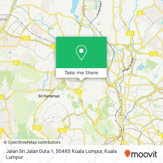 Peta Jalan Sri Jalan Duta 1, 50480 Kuala Lumpur