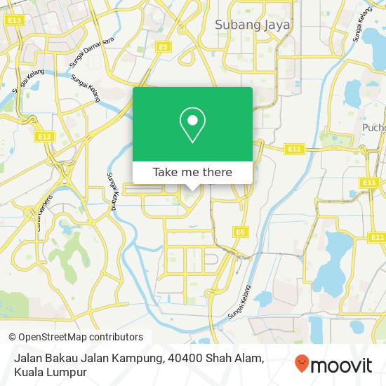 Peta Jalan Bakau Jalan Kampung, 40400 Shah Alam