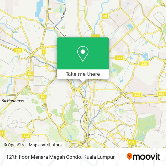 Peta 12'th floor Menara Megah Condo