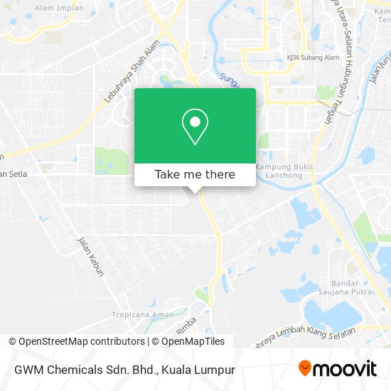 Peta GWM Chemicals Sdn. Bhd.