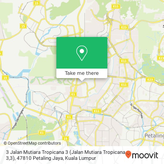 3 Jalan Mutiara Tropicana 3 (Jalan Mutiara Tropicana 3,3), 47810 Petaling Jaya map