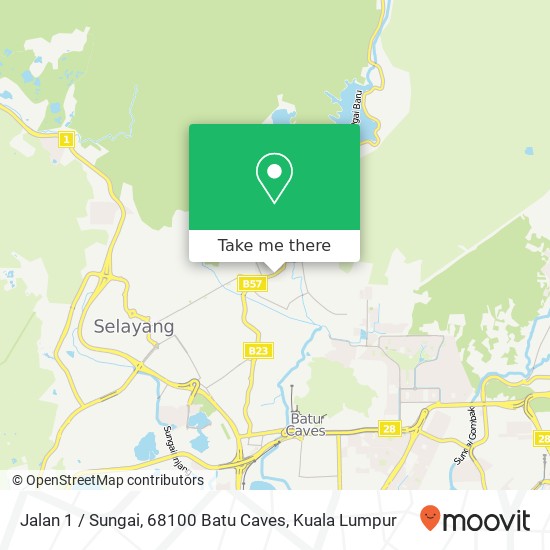 Jalan 1 / Sungai, 68100 Batu Caves map