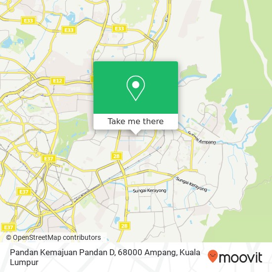 Peta Pandan Kemajuan Pandan D, 68000 Ampang