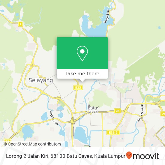 Peta Lorong 2 Jalan Kiri, 68100 Batu Caves