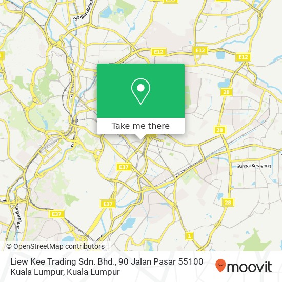 Peta Liew Kee Trading Sdn. Bhd., 90 Jalan Pasar 55100 Kuala Lumpur