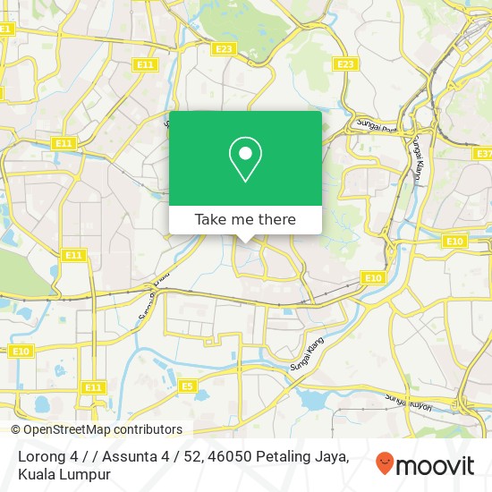 Peta Lorong 4 / / Assunta 4 / 52, 46050 Petaling Jaya