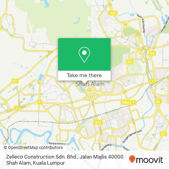 Zelleco Construction Sdn. Bhd., Jalan Majlis 40000 Shah Alam map