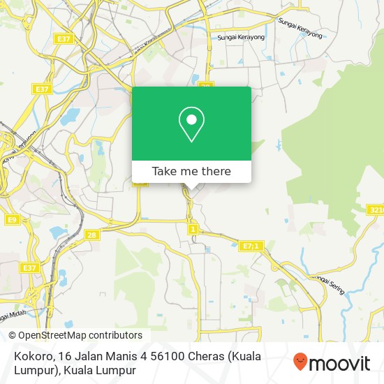 Peta Kokoro, 16 Jalan Manis 4 56100 Cheras (Kuala Lumpur)