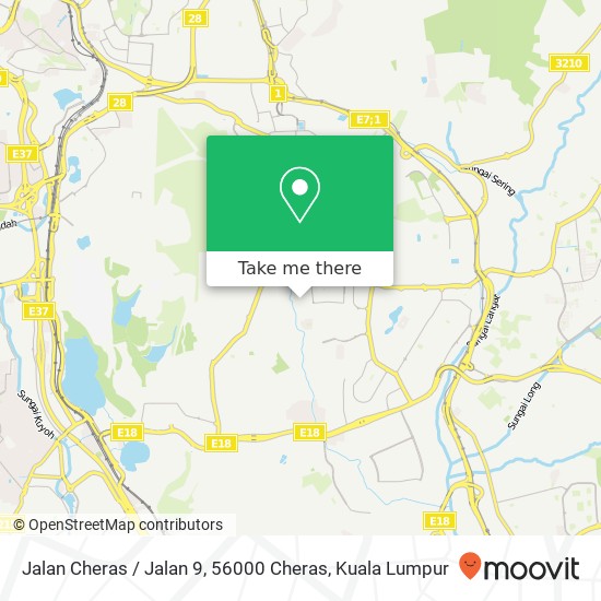 Peta Jalan Cheras / Jalan 9, 56000 Cheras