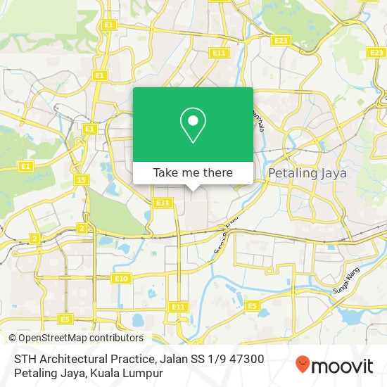 STH Architectural Practice, Jalan SS 1 / 9 47300 Petaling Jaya map