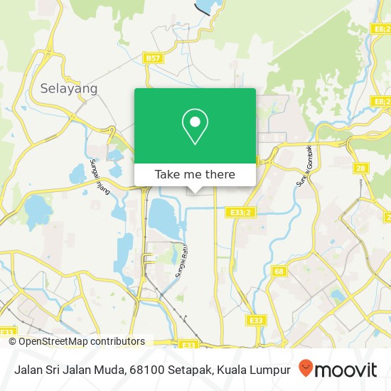 Jalan Sri Jalan Muda, 68100 Setapak map