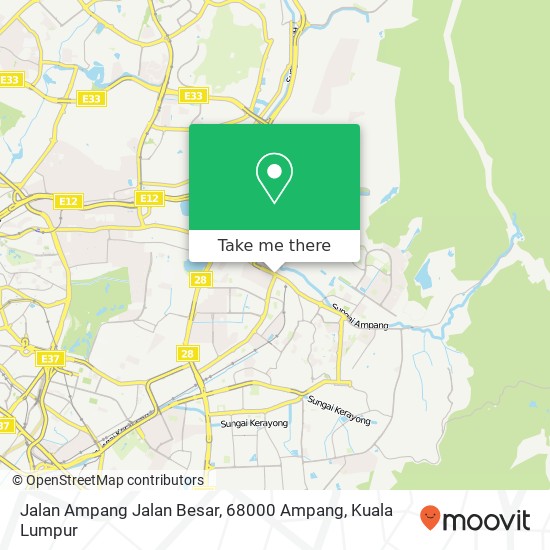 Peta Jalan Ampang Jalan Besar, 68000 Ampang