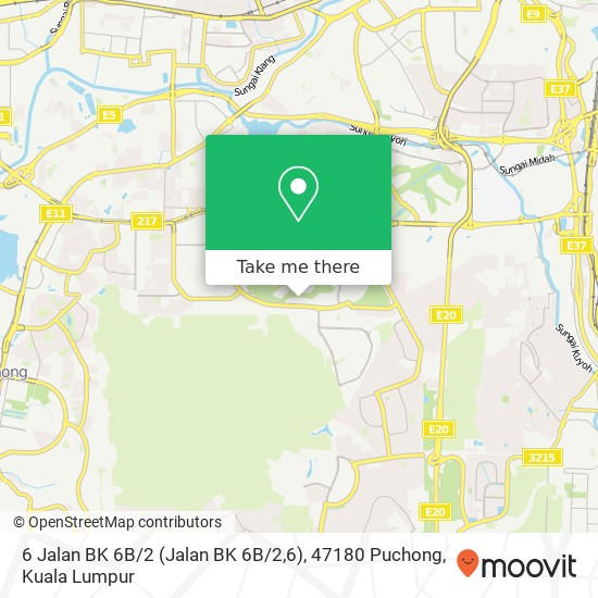 Peta 6 Jalan BK 6B / 2 (Jalan BK 6B / 2,6), 47180 Puchong