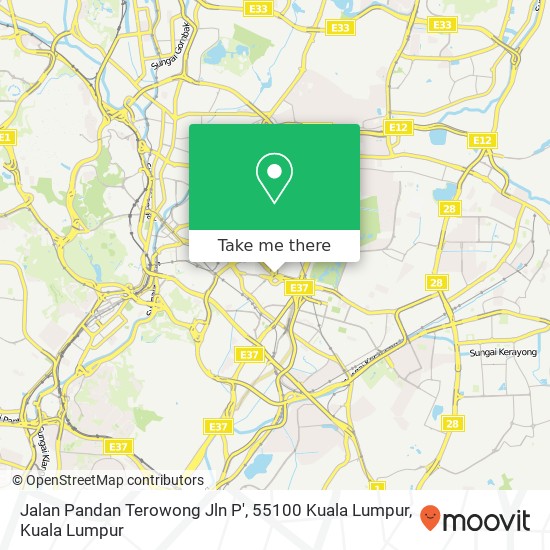 Jalan Pandan Terowong Jln P', 55100 Kuala Lumpur map