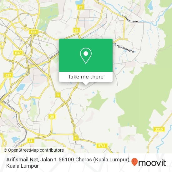 Arifismail.Net, Jalan 1 56100 Cheras (Kuala Lumpur) map