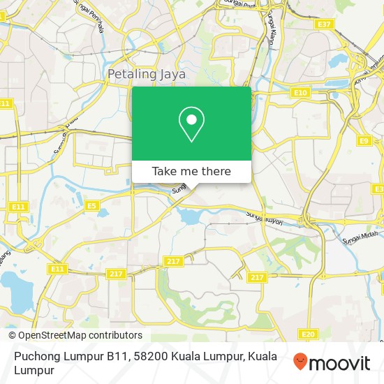 Peta Puchong Lumpur B11, 58200 Kuala Lumpur