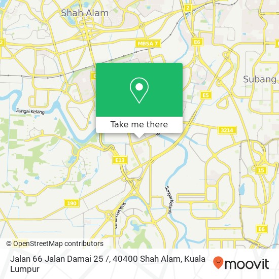 Peta Jalan 66 Jalan Damai 25 /, 40400 Shah Alam