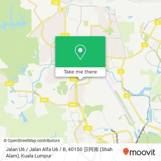 Jalan U6 / Jalan Alfa U6 / B, 40150 莎阿南 (Shah Alam) map