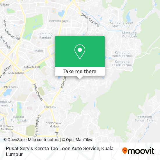 Pusat Servis Kereta Tao Loon Auto Service map