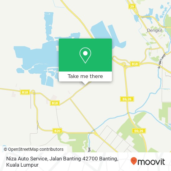 Peta Niza Auto Service, Jalan Banting 42700 Banting