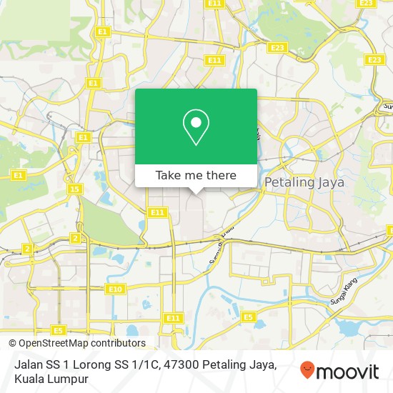 Jalan SS 1 Lorong SS 1 / 1C, 47300 Petaling Jaya map