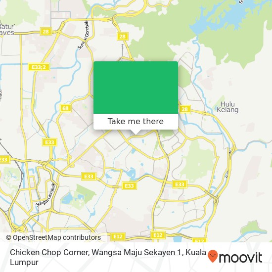 Peta Chicken Chop Corner, Wangsa Maju Sekayen 1