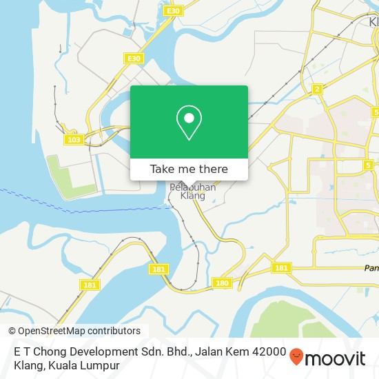 Peta E T Chong Development Sdn. Bhd., Jalan Kem 42000 Klang