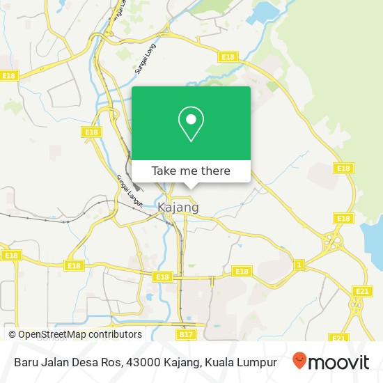 Peta Baru Jalan Desa Ros, 43000 Kajang