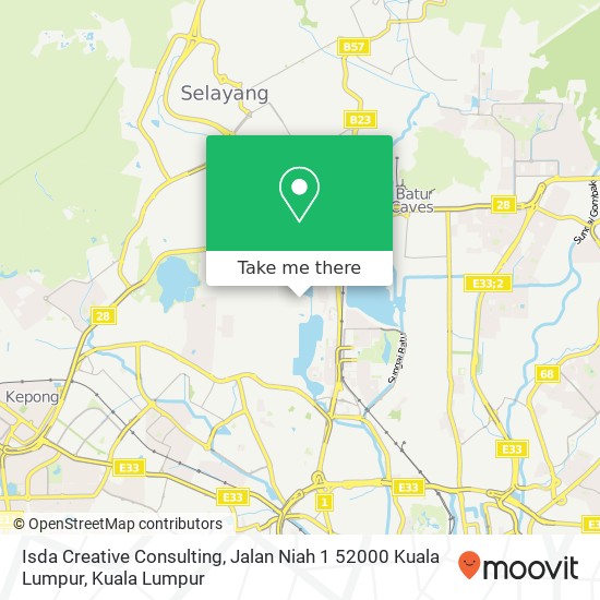 Isda Creative Consulting, Jalan Niah 1 52000 Kuala Lumpur map