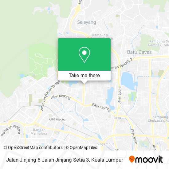 Peta Jalan Jinjang 6 Jalan Jinjang Setia 3, 52000 吉隆坡