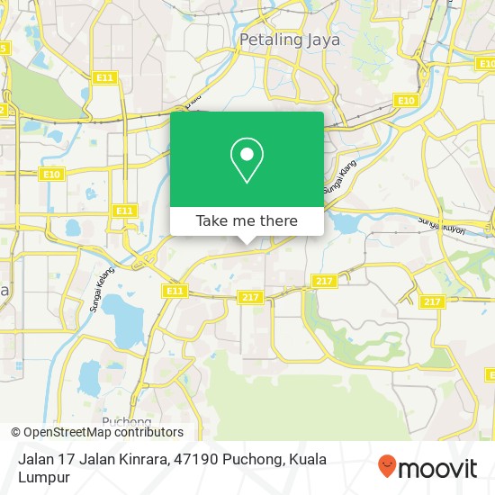 Jalan 17 Jalan Kinrara, 47190 Puchong map