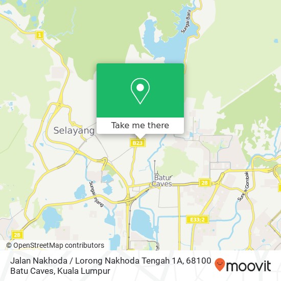 Jalan Nakhoda / Lorong Nakhoda Tengah 1A, 68100 Batu Caves map