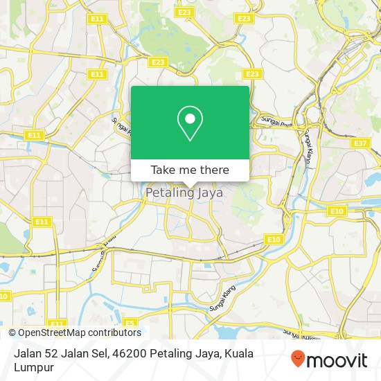 Peta Jalan 52 Jalan Sel, 46200 Petaling Jaya