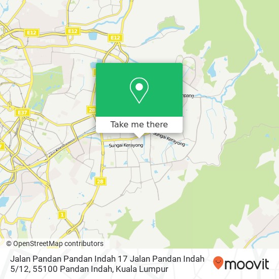 Peta Jalan Pandan Pandan Indah 17 Jalan Pandan Indah 5 / 12, 55100 Pandan Indah