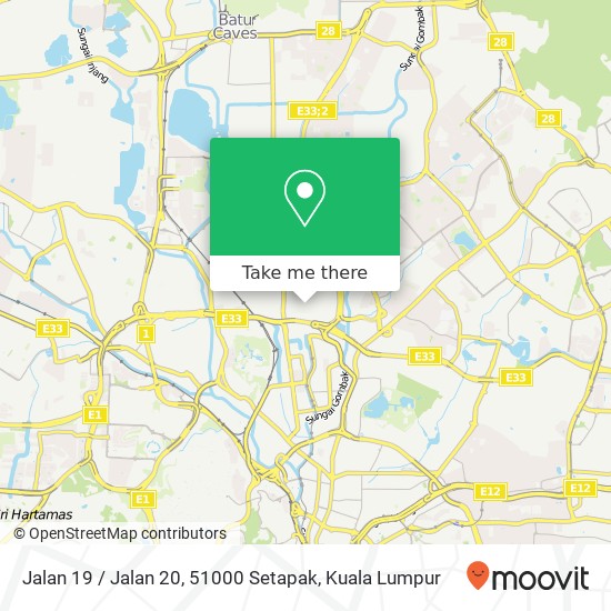 Peta Jalan 19 / Jalan 20, 51000 Setapak