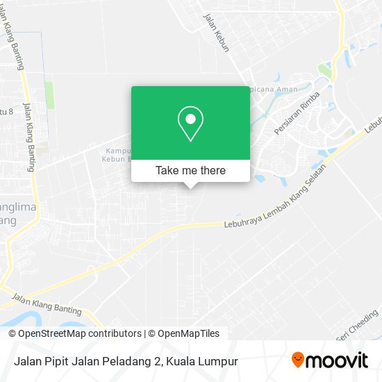 Peta Jalan Pipit Jalan Peladang 2, 42500 Telok Panglima Garang