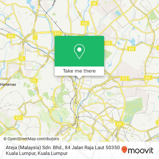 Ateja (Malaysia) Sdn. Bhd., 84 Jalan Raja Laut 50350 Kuala Lumpur map