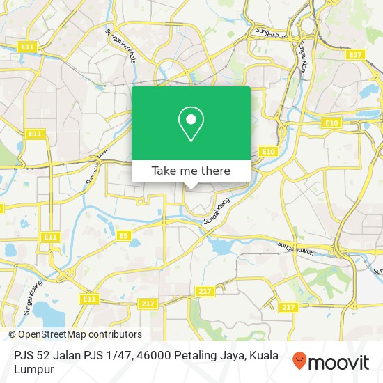 PJS 52 Jalan PJS 1 / 47, 46000 Petaling Jaya map