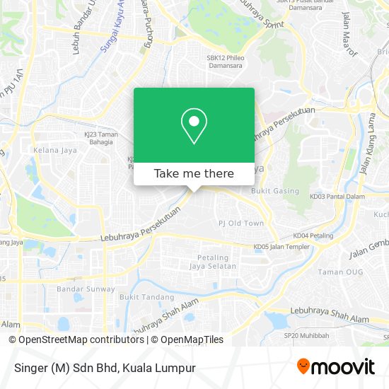Singer (M) Sdn Bhd map
